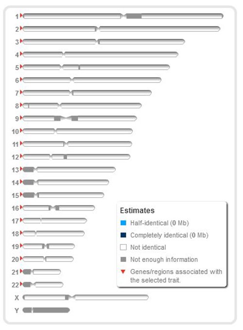 23andMe results for unrelated people.