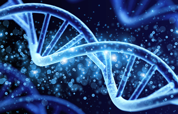 DNA gene helix spiral molecule structure.