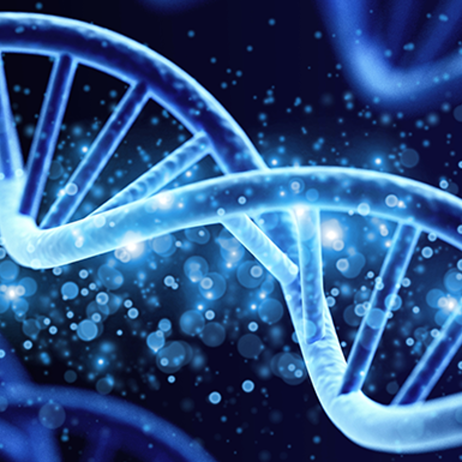 DNA gene helix spiral molecule structure.