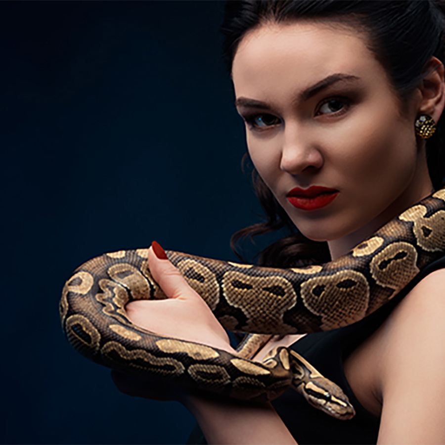 Woman with a snake.