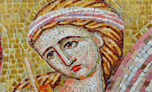 Ceramic mosaic art.