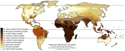 Skin color map