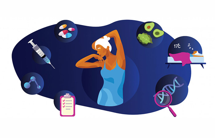 Health genetics lifestyle concept.