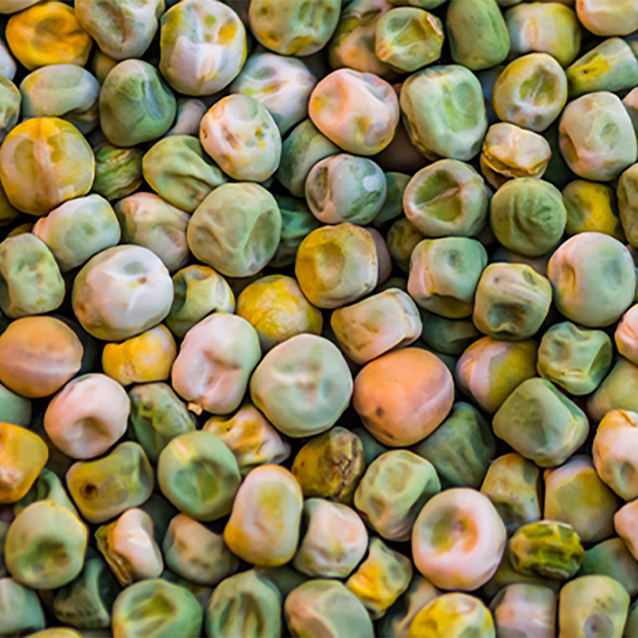 Green and yellow peas.