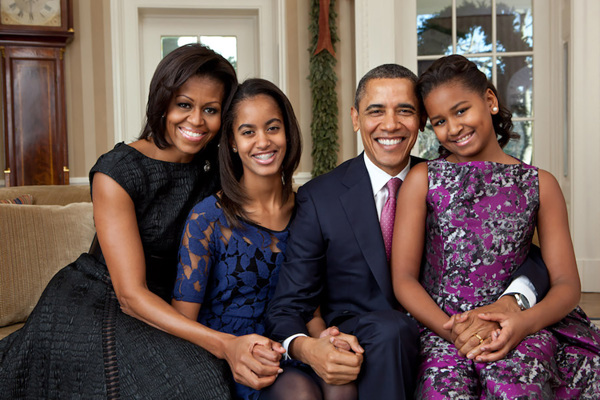Obama family portrait, 2011.