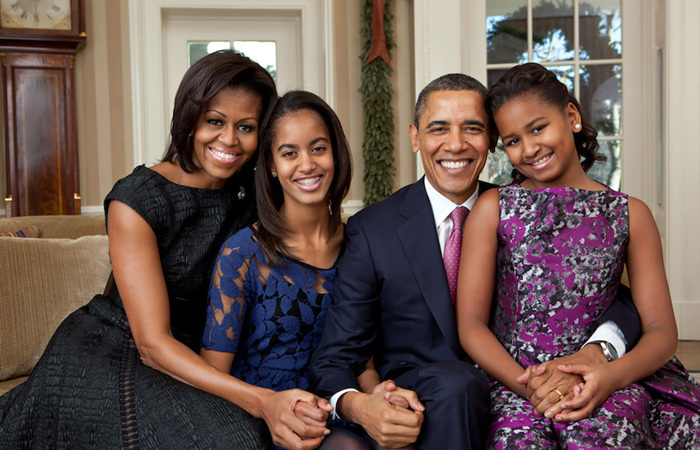 Barack Obama family portrait.