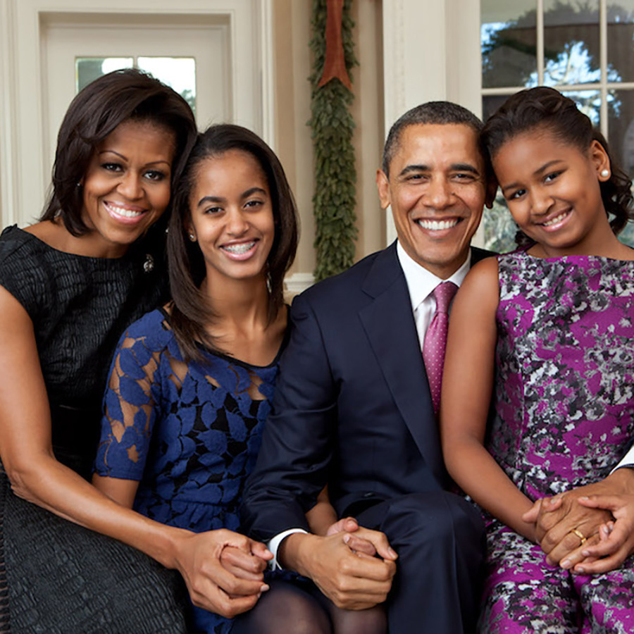 Barack Obama family portrait.