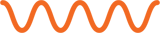 Orange decorative squiggle
