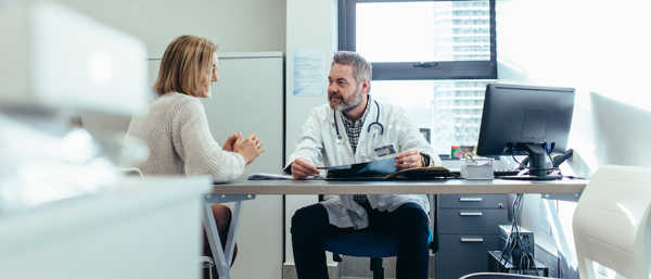 Doctor with patient