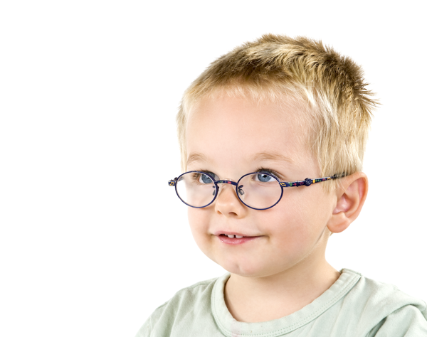 Child with cleft chin.