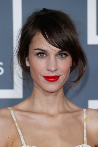 Celebrity, Alexa Chung, with natural blue eyes.