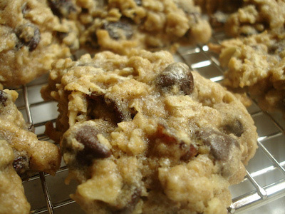 Oatmeal raisin chocolate chip cookies.