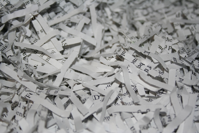 Shredded paper.