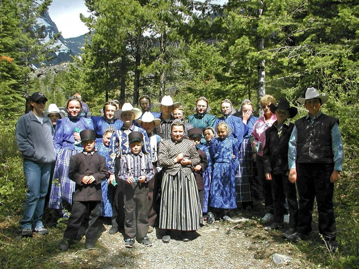 Amish family.