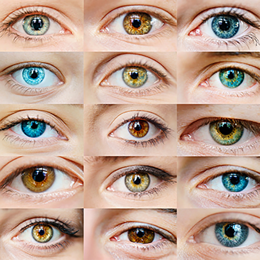 Various colored eyes.