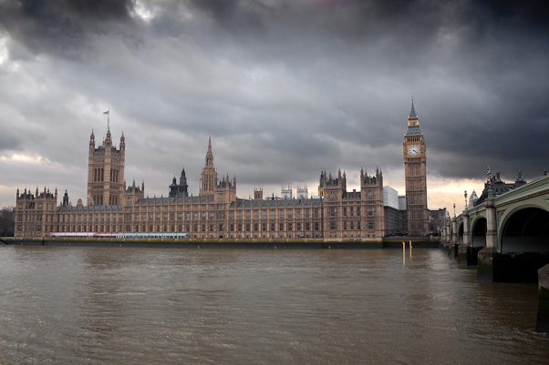 Cloudy London sky