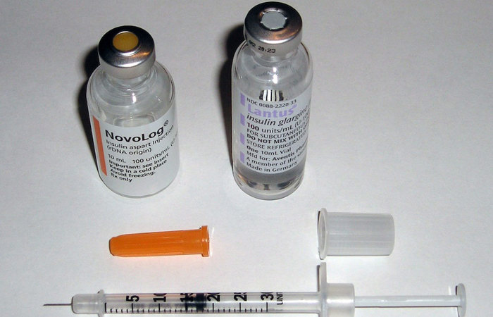 Insulin injection.