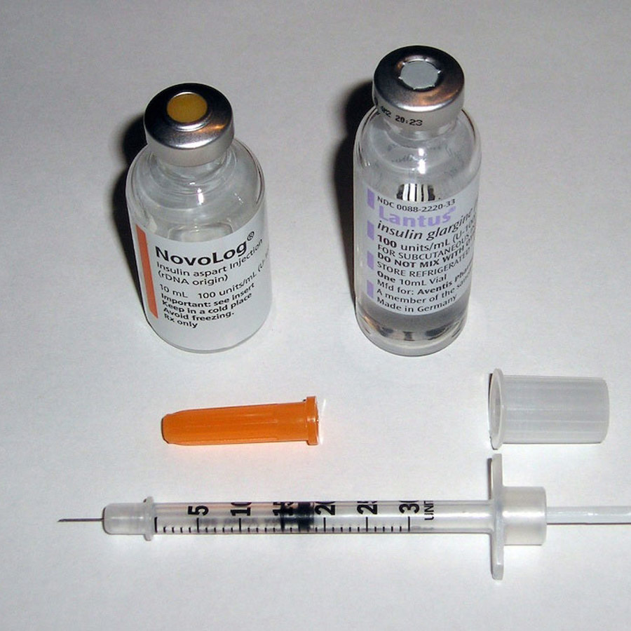 Insulin injection.