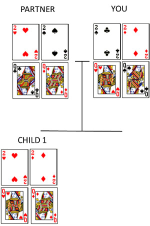 Playing cards inherited by a child.