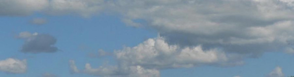 Clouds in blue sky.