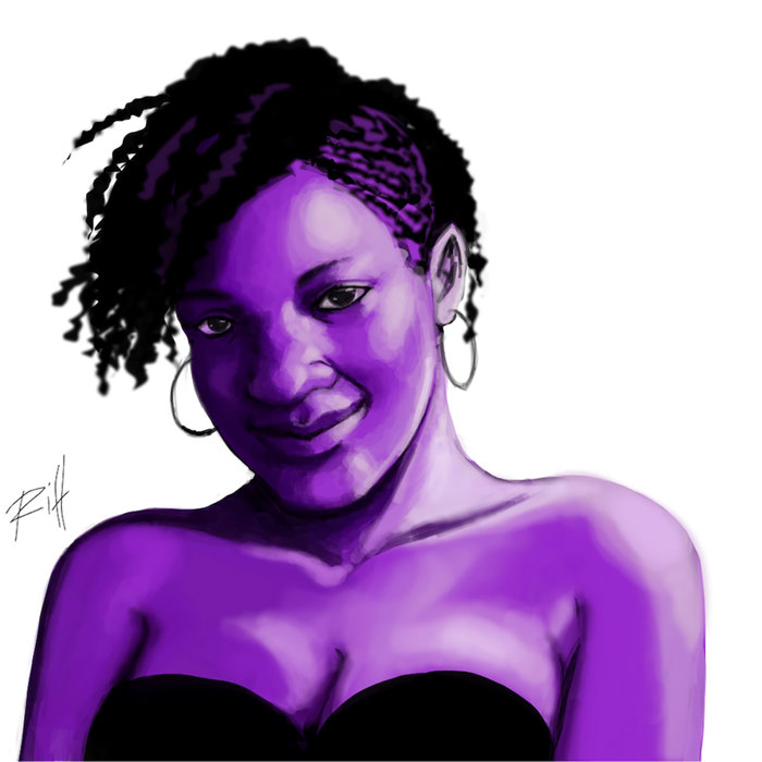Purple skin drawing.