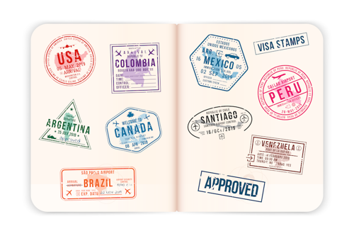 Visa stamps