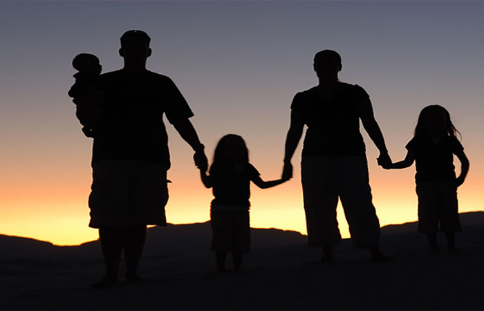 Family silhouette.