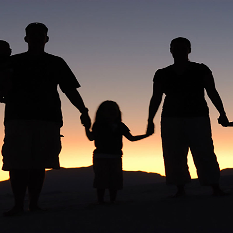 Family silhouette.