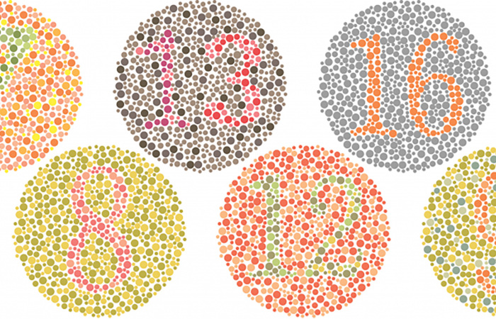 Ishihara test daltonism color blindness.