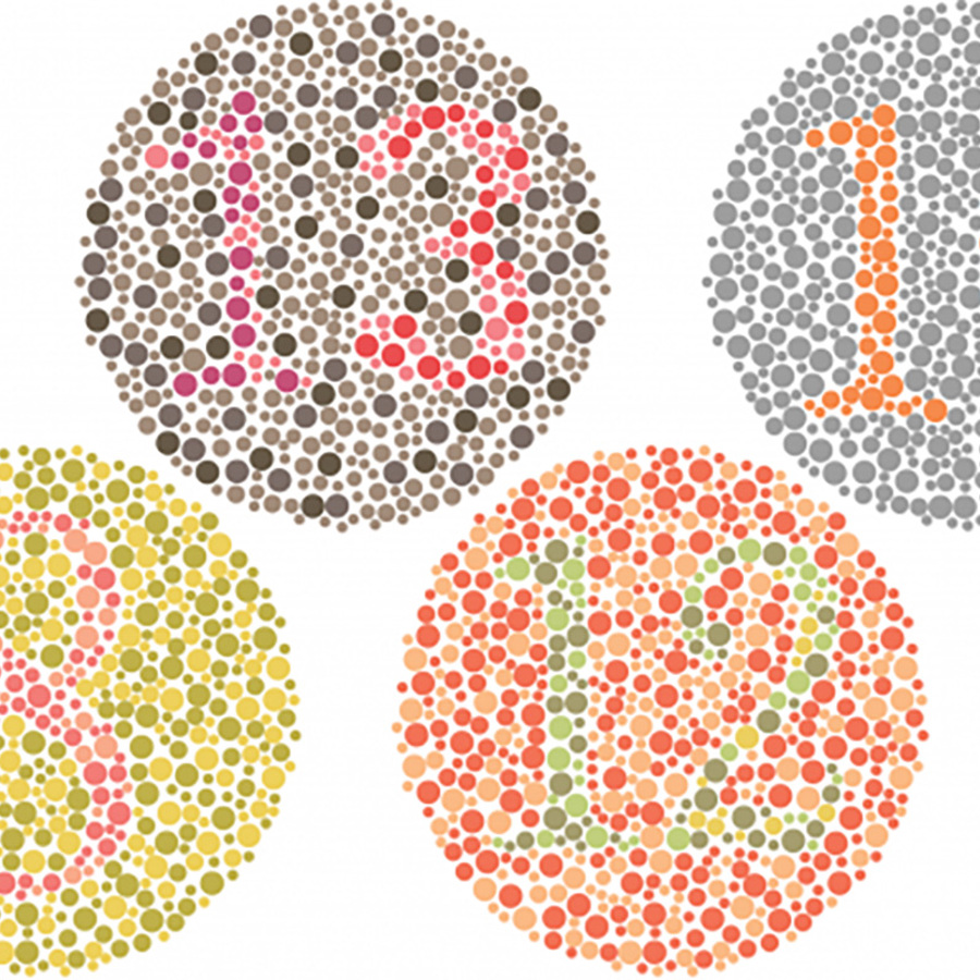 Ishihara test daltonism color blindness.