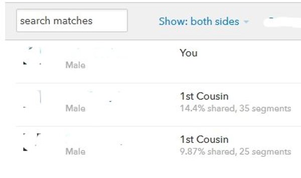 23andMe results.