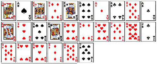 26 random playing cards.